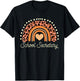 School Secretary Rainbow Leopard Job Title School Worker T-Shirt - T-Shirt | Black