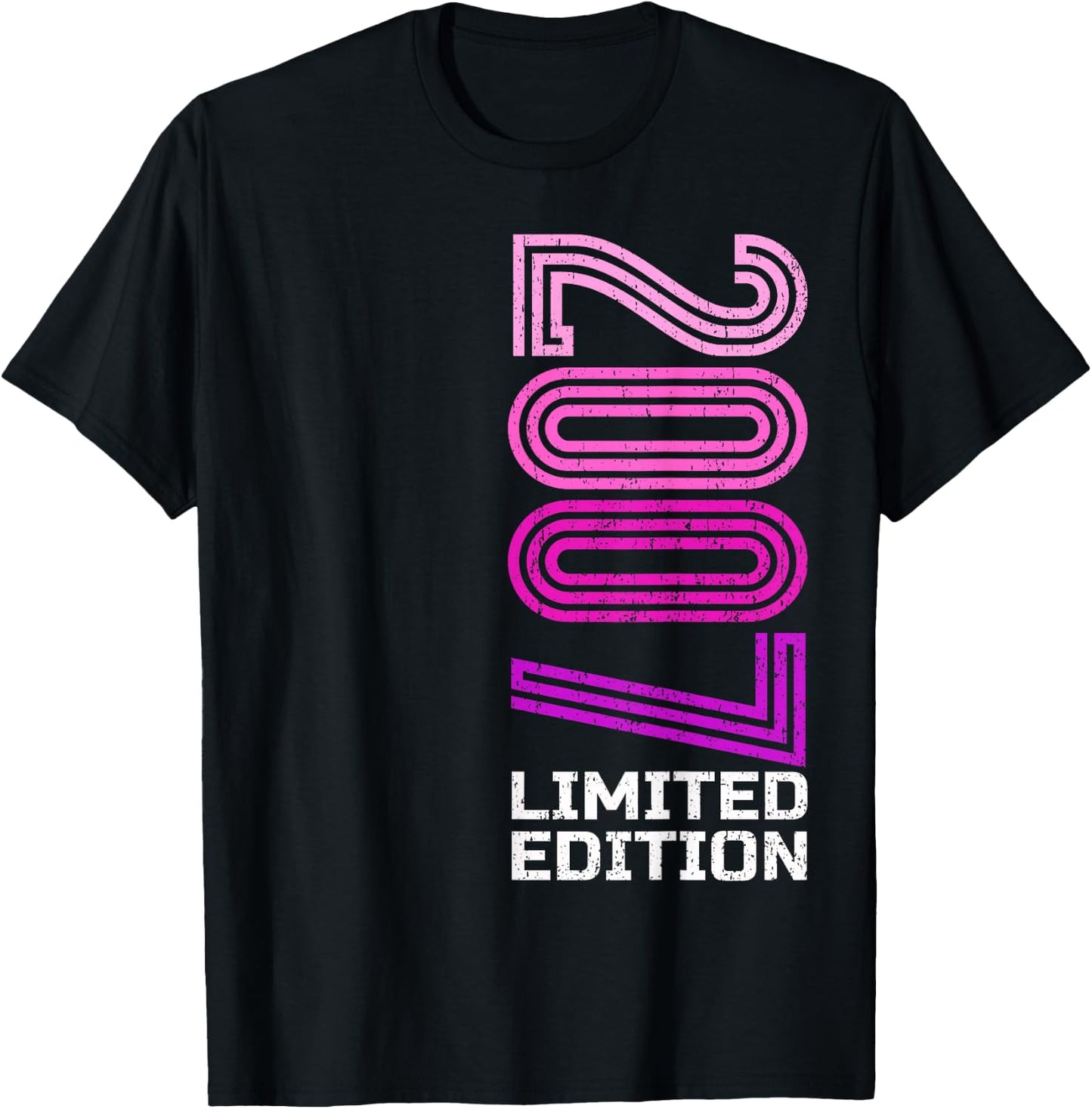 18 years man woman 2007 birthday 18 years limited edition , Black, S T-Shirt - T-Shirt | Black