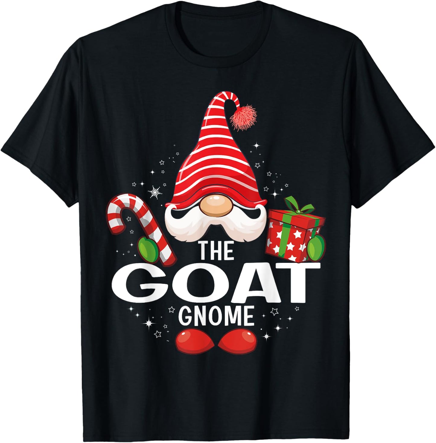 The Goat Gnome Christmas Matching Family T-Shirt - T-Shirt | Black