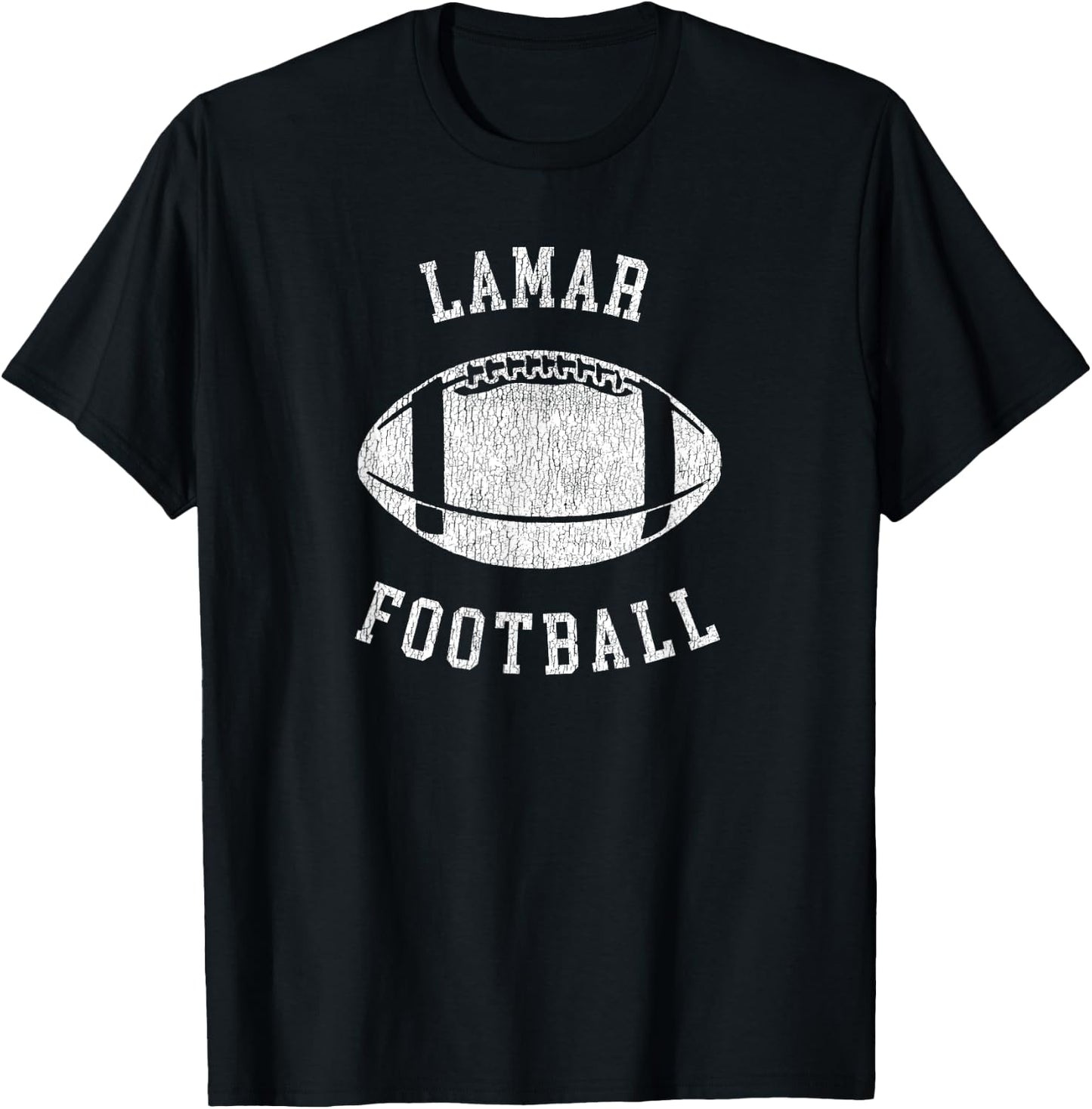 Lamar Football Distressed Vintage 80's Throwback Classic T-Shirt - T-Shirt | Black