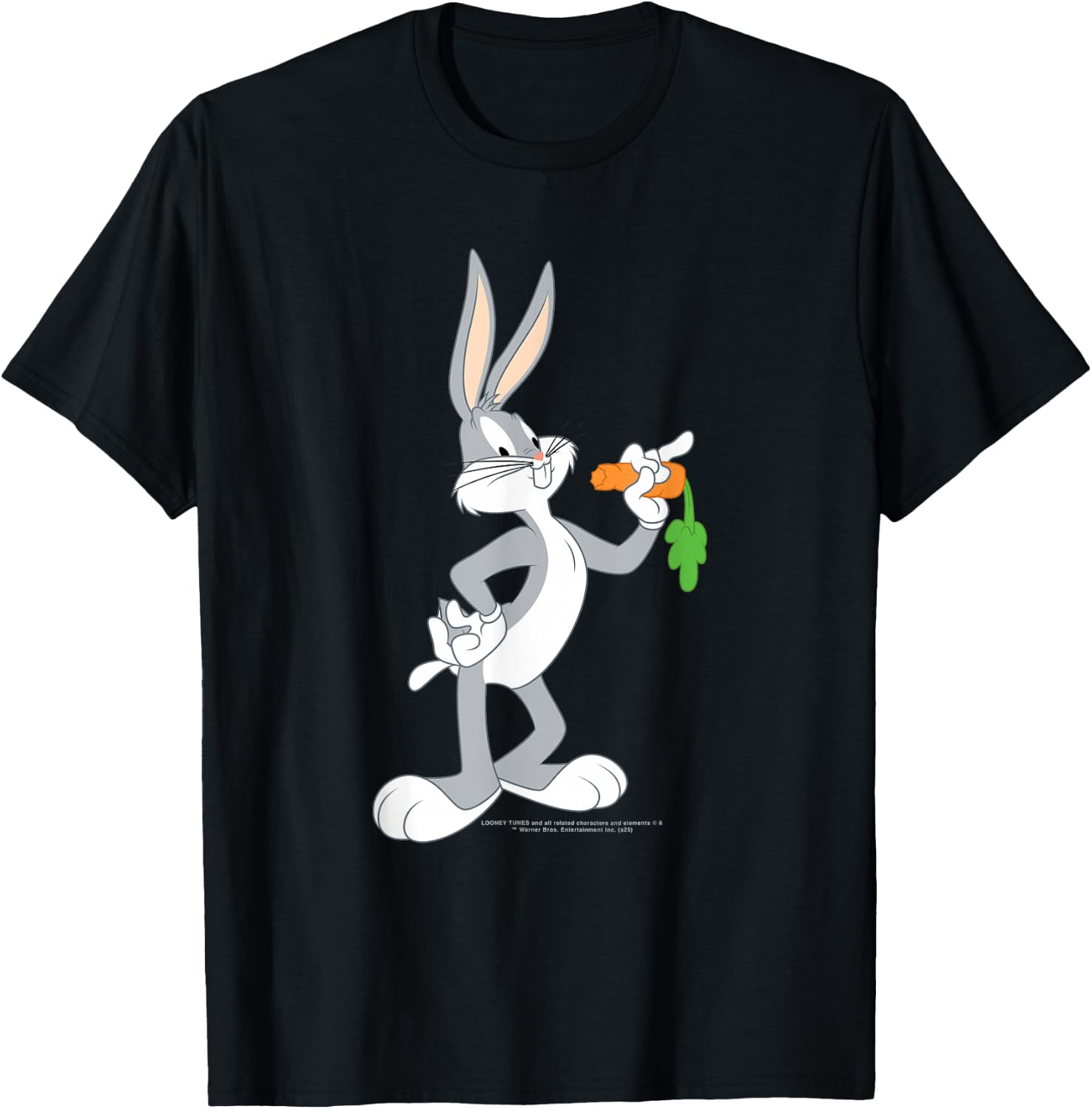 Looney Tunes Bugs Bunny isst eine Karotte T-Shirt - T-Shirt | Black