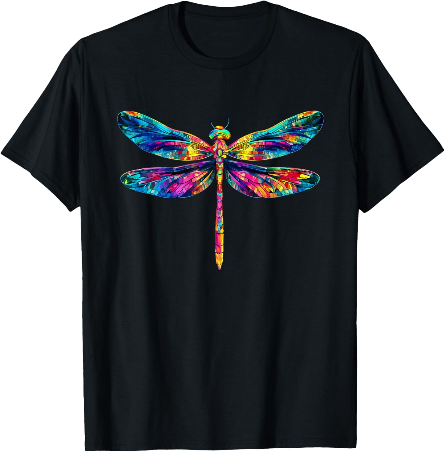 Colorful Dragonfly Insect Lover T-Shirt - T-Shirt | Black