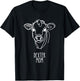 Line Art Best Cow Mom Women - Dexter T-Shirt - T-Shirt | Black