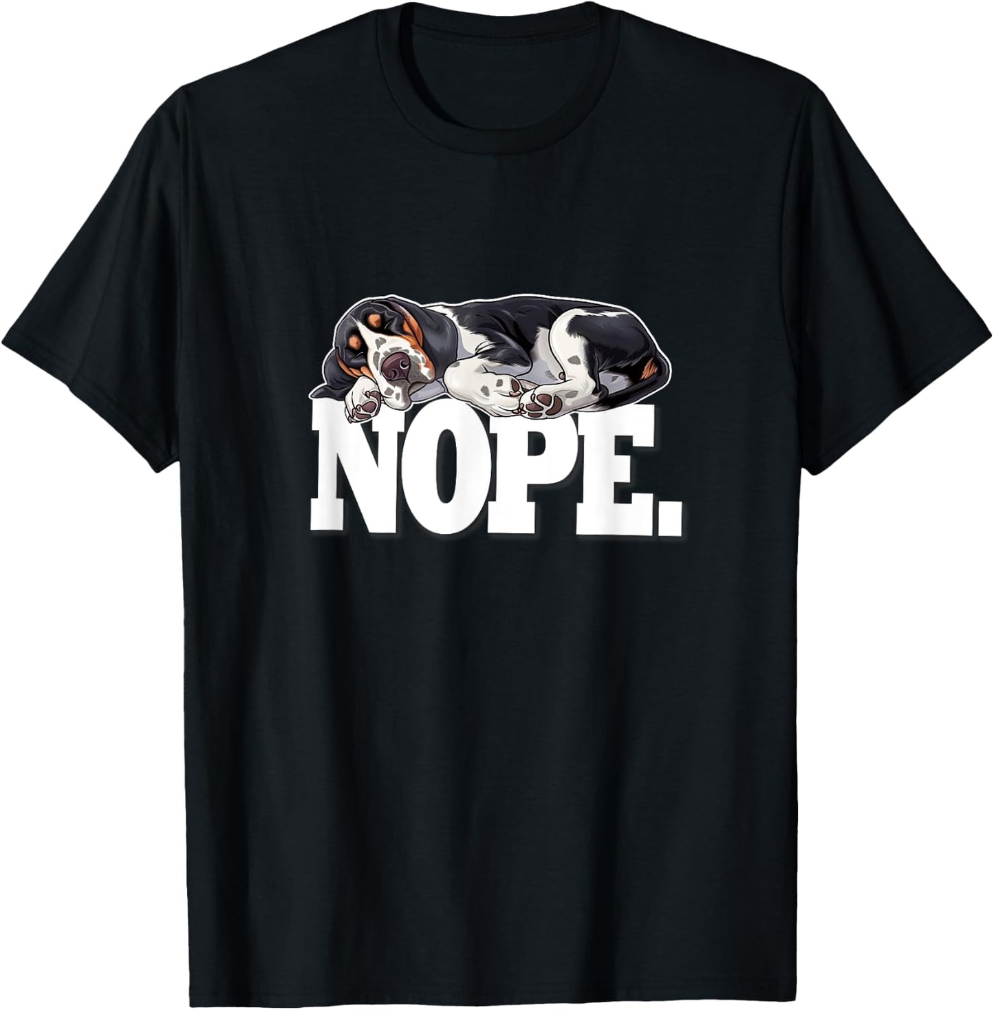 Funny Napping NOPE Bluetick Coonhound Lover T-Shirt - T-Shirt | Black