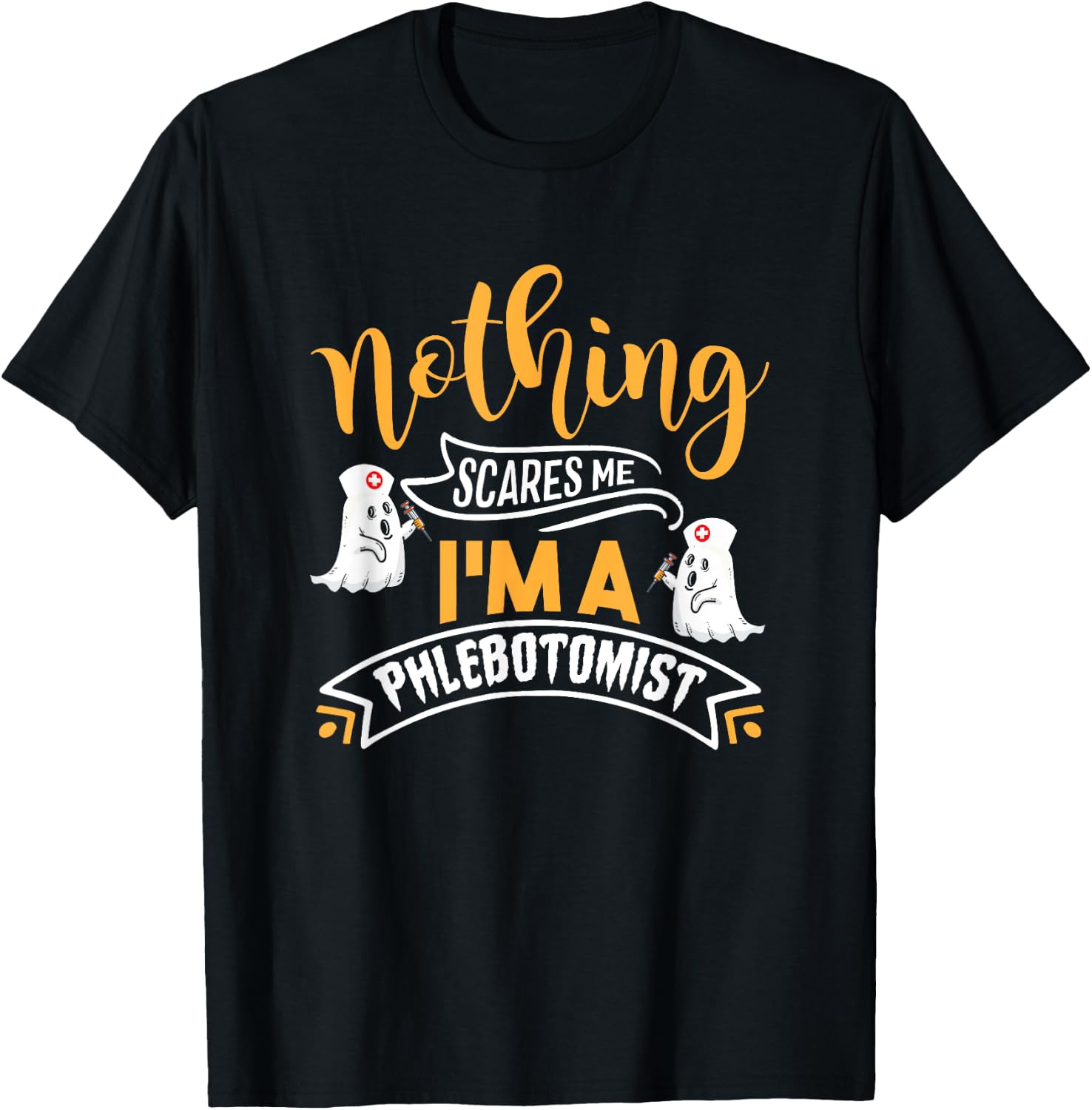 Halloween Phlebotomy Nurse Vampire Halloween Phlebotomist T-Shirt - T-Shirt | Black