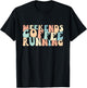 Groovy Retro Weekends Coffee Running Vintage Runner T-Shirt - T-Shirt | Black