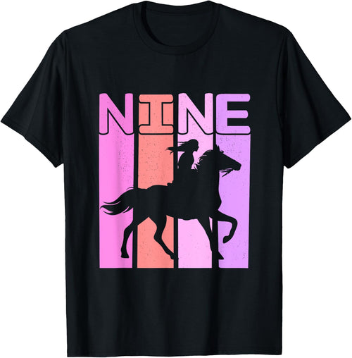 Horse Girl 9th Birthday Horseback Riding 9 Year Old