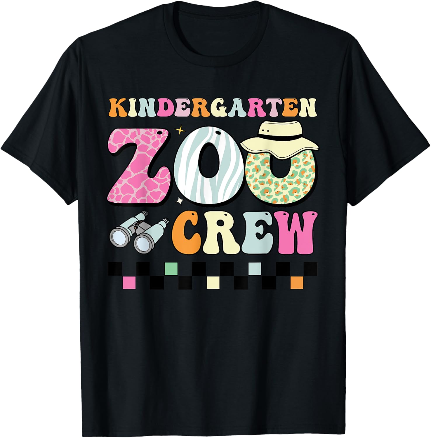 Field Zoo Trip Shirt For Teacher, Kindergraten Grade Crew T-Shirt - T-Shirt | Black