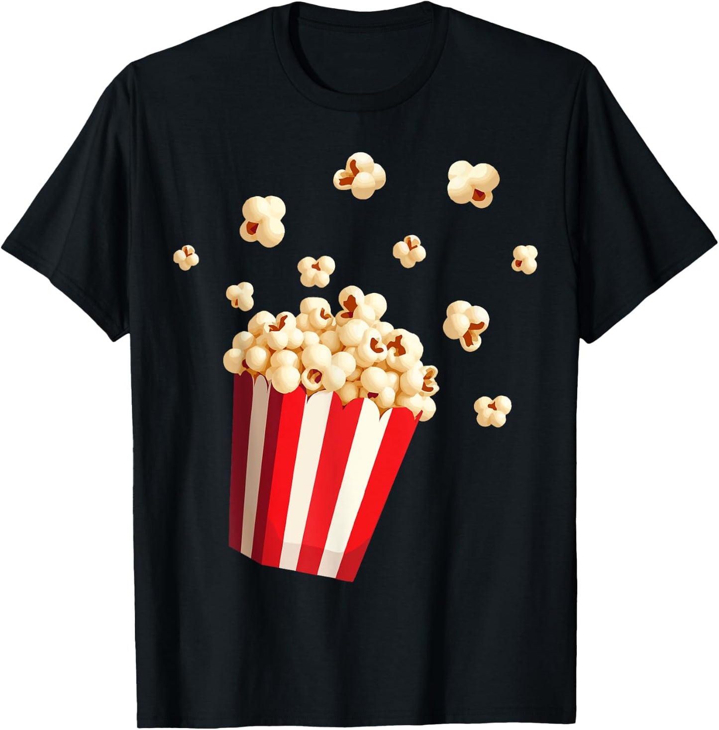 Retro Popcorn Costume Fancy Dress for Carnival , black T-Shirt - T-Shirt | Black