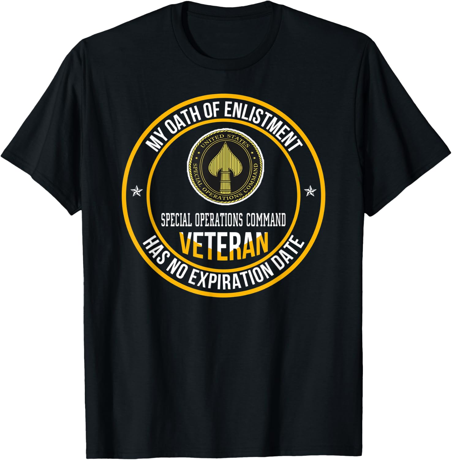 Special Operations Command Veteran My Oath Of Enlistment T-Shirt - T-Shirt | Black