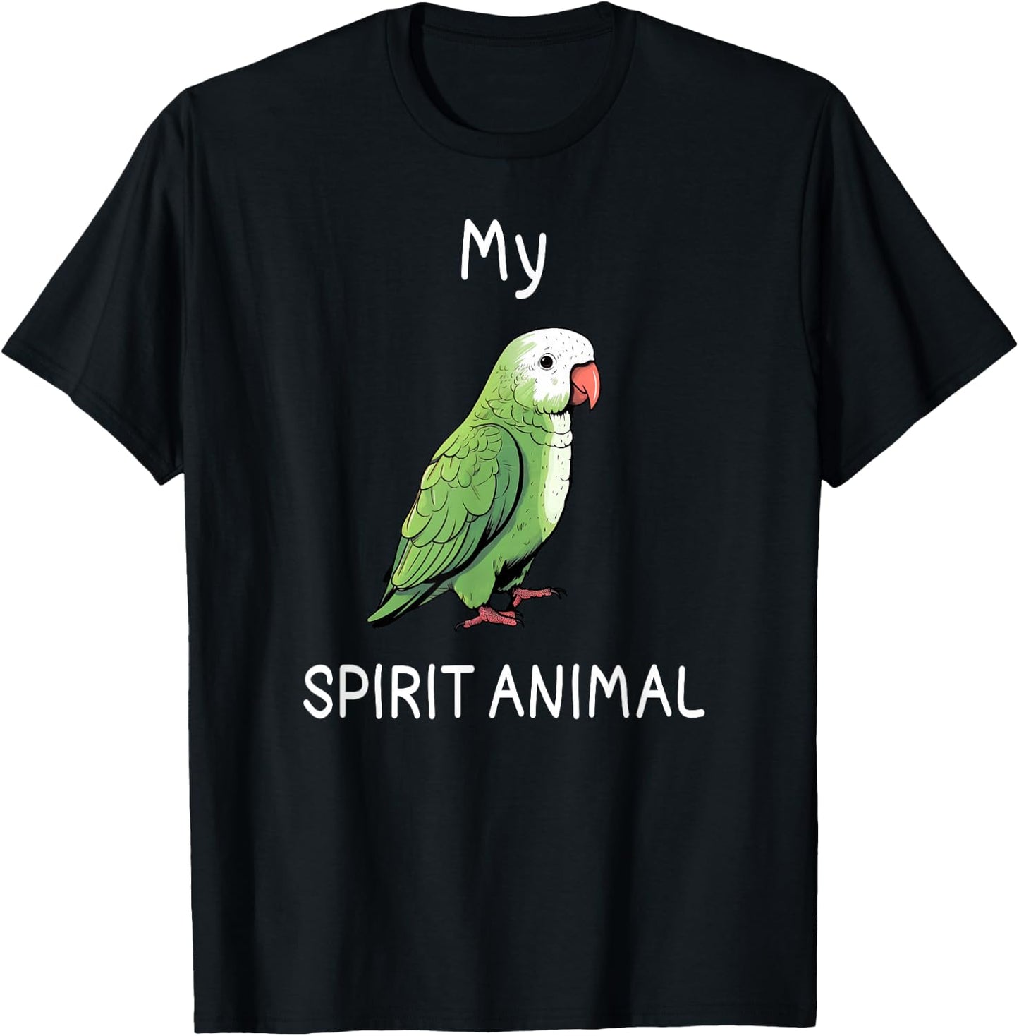 Quaker Shirt Funny Spirit Animal Quaker Parrot Lover T-Shirt - T-Shirt | Black