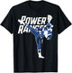Power Rangers Blue Ranger Karate Action Pose Logo T-Shirt - T-Shirt | Black
