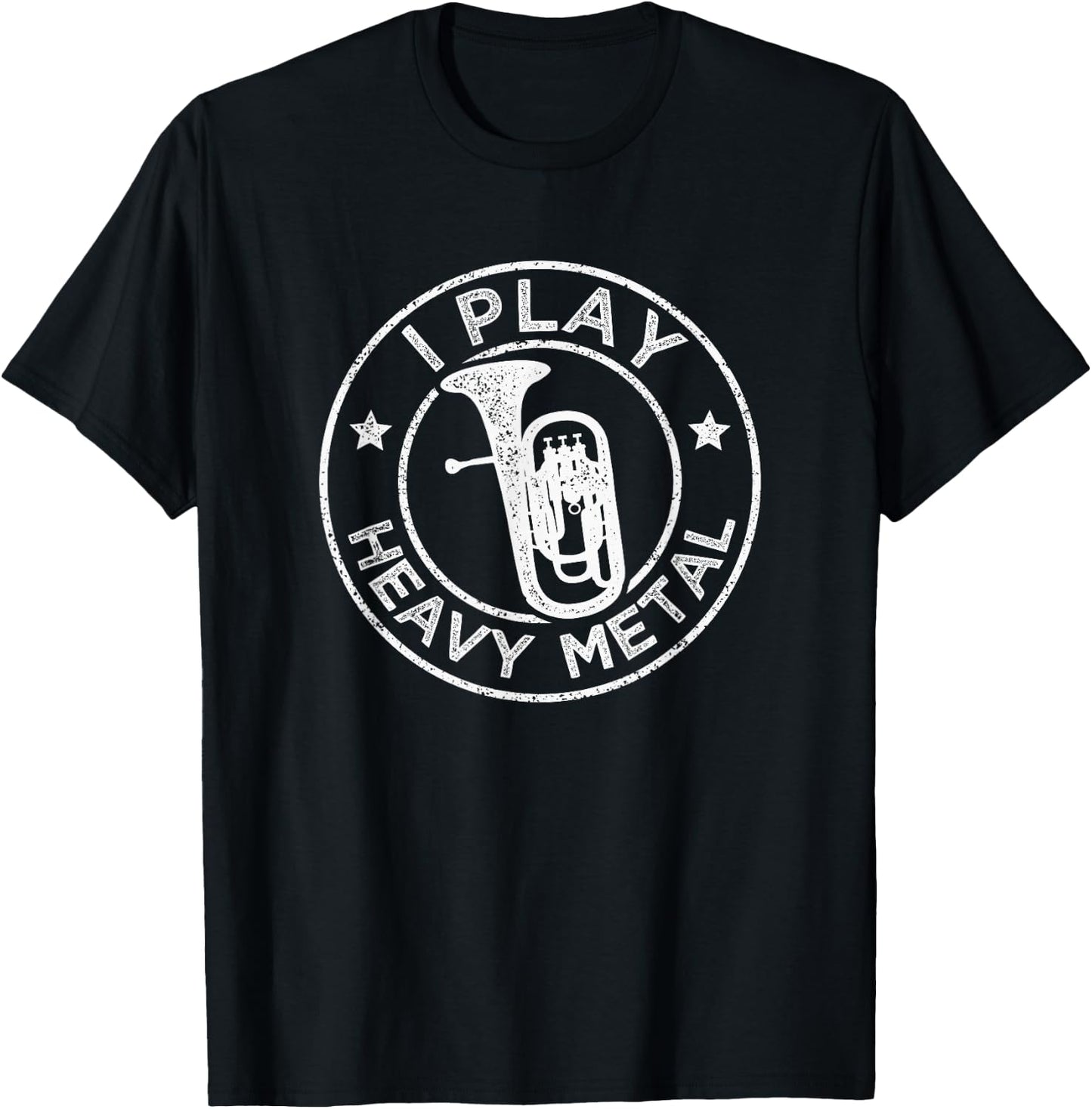I Play Heavy Metal Funny Euphonium T-Shirt - T-Shirt | Black