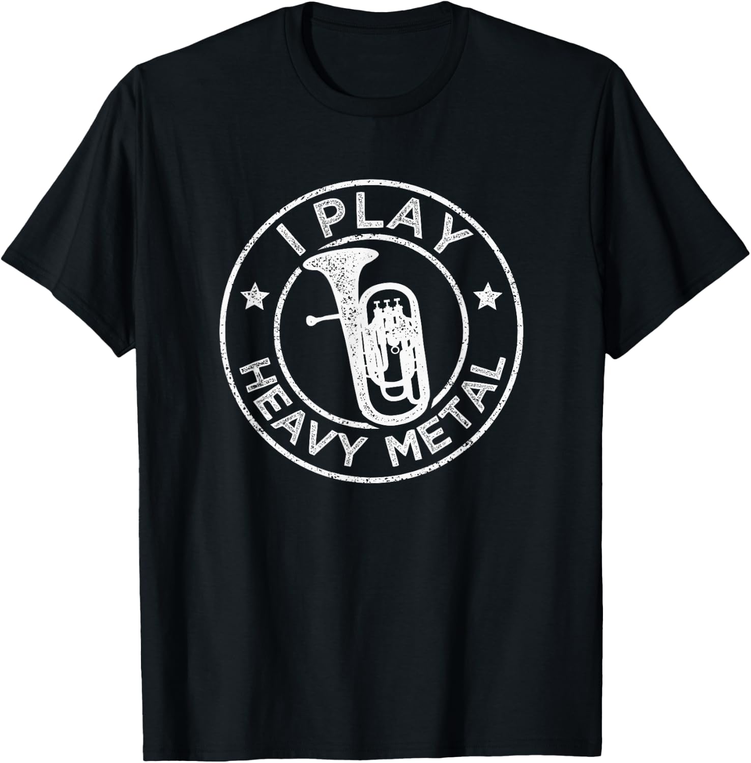 I Play Heavy Metal Funny Euphonium T-Shirt - T-Shirt | Black