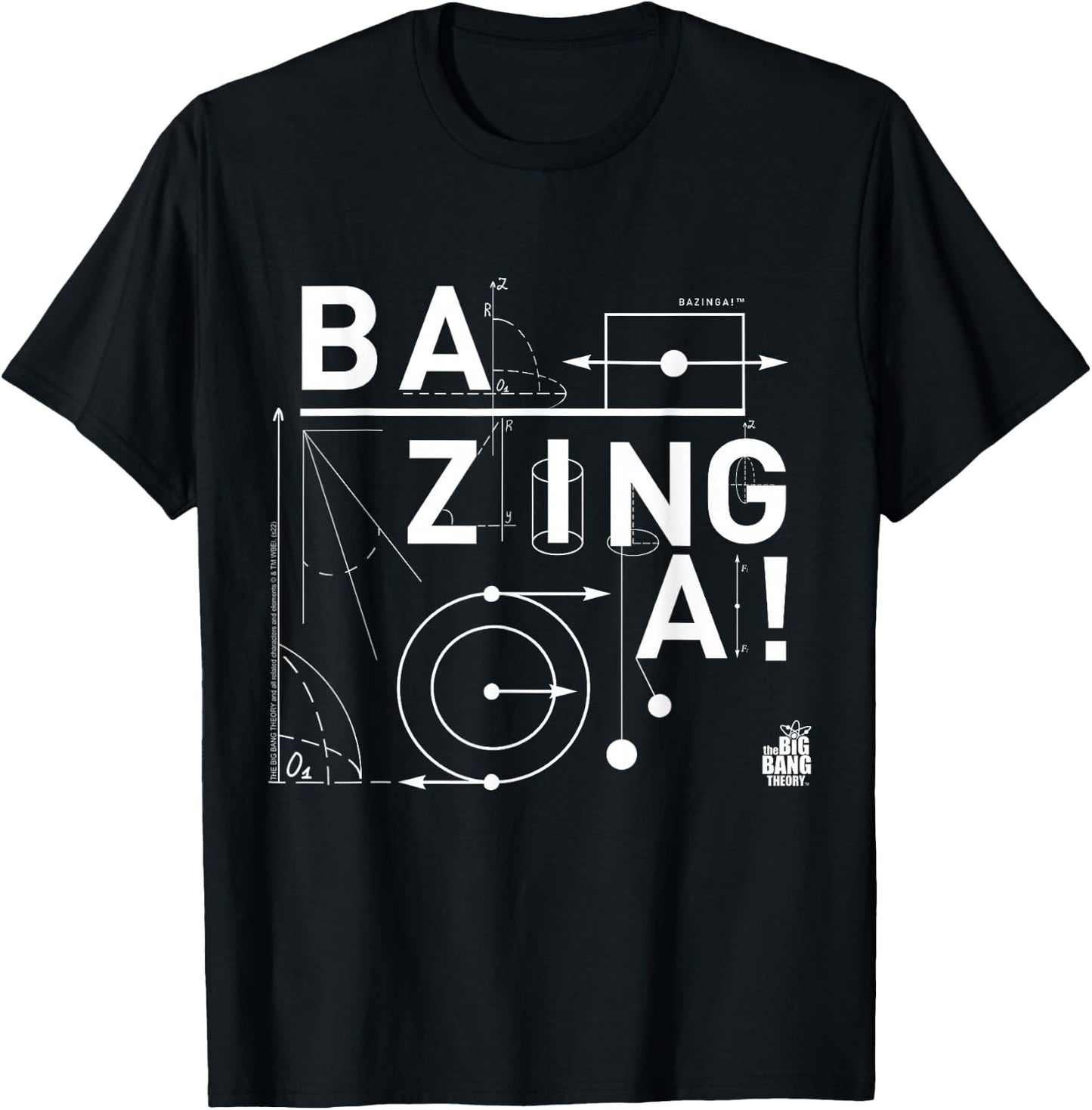 The Big Bang Theory Bazinga Chart , black T-Shirt - T-Shirt | Black