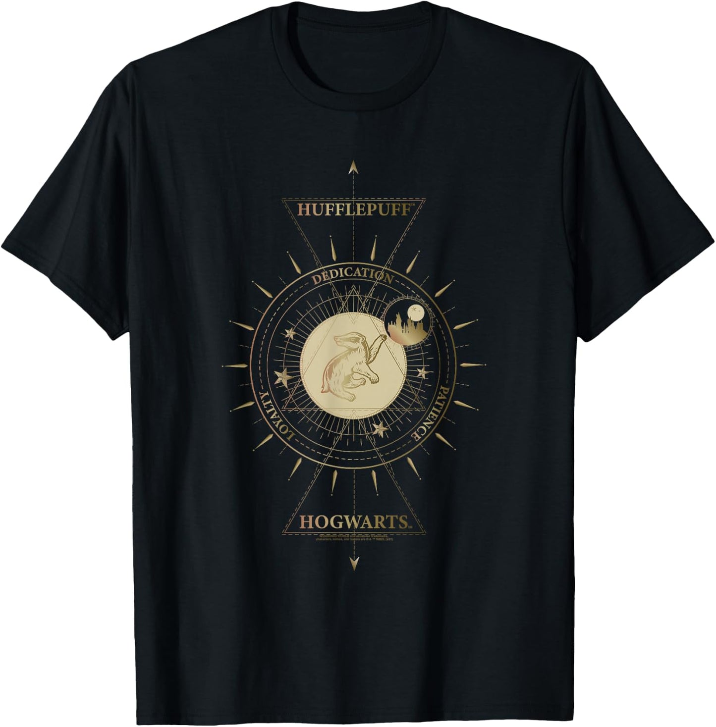 Harry Potter Mystical Hufflepuff Sign T-Shirt - T-Shirt | Black