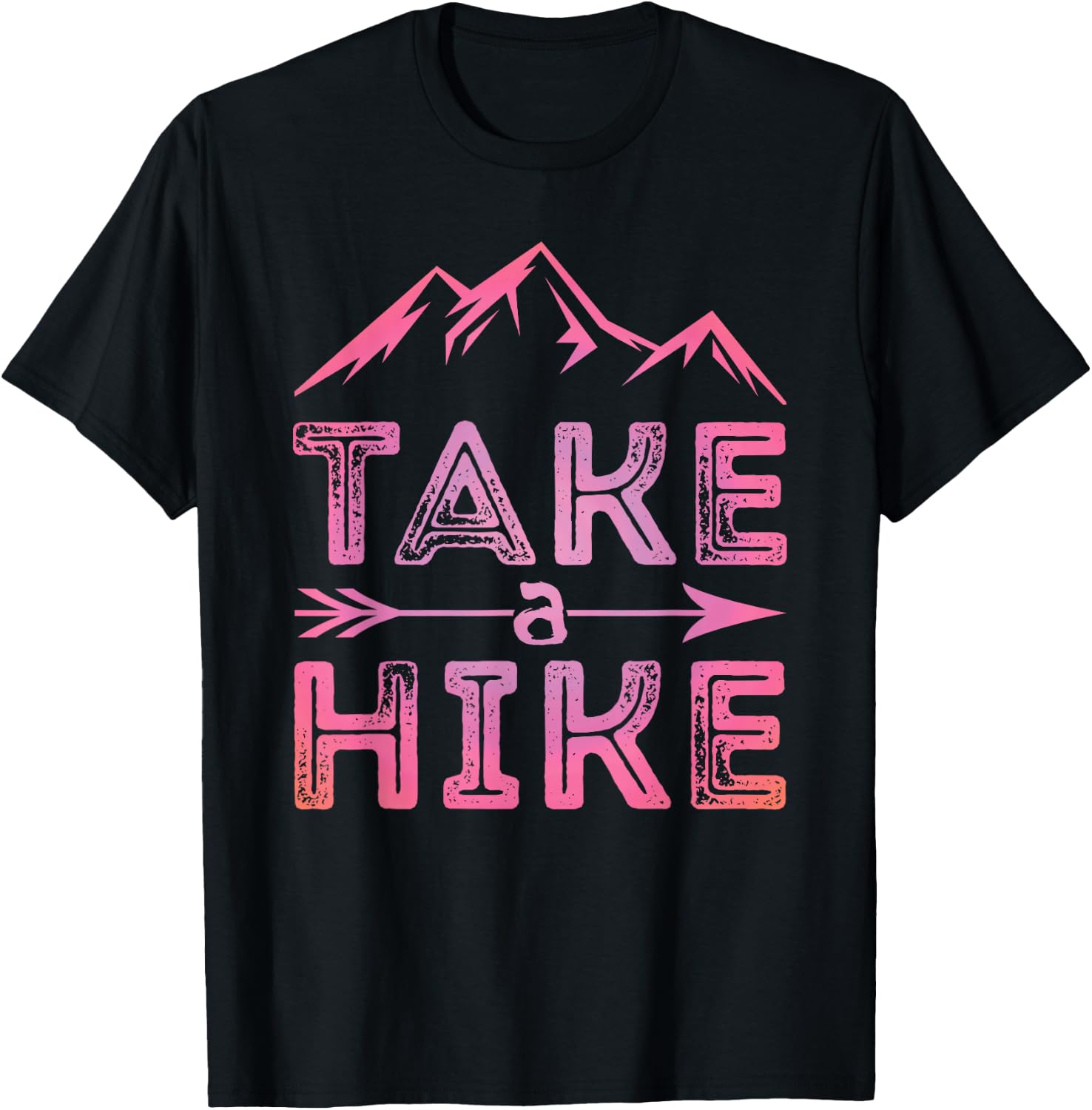 Go And Hike Vintage Hiking Outdoors Campers Nature Hiker T-Shirt - T-Shirt | Black