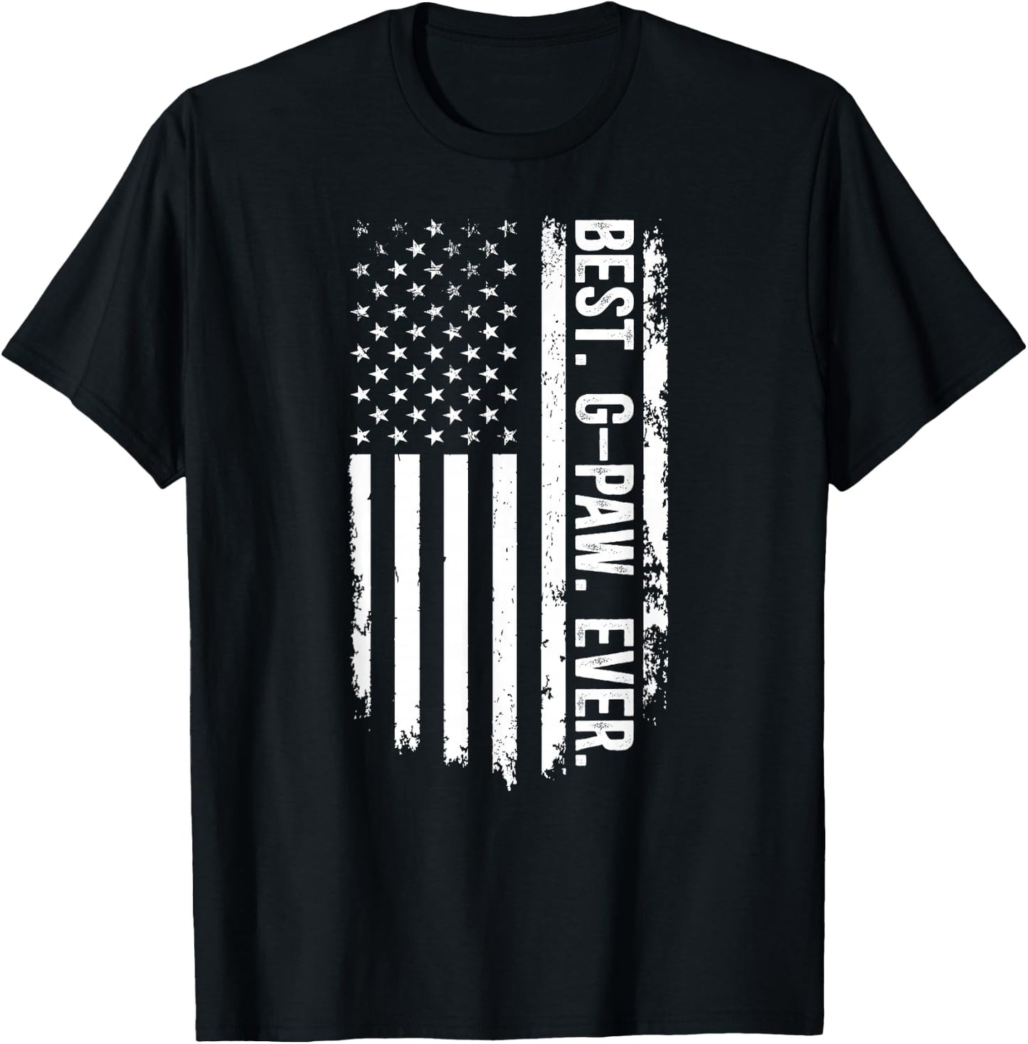 Best G-Paw Ever G-Paw Grandpa US Flag G-Paw Grandfather T-Shirt - T-Shirt | Black