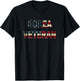 Korea veteran t shirt Korean war Vet Us flag T-Shirt - T-Shirt | Black