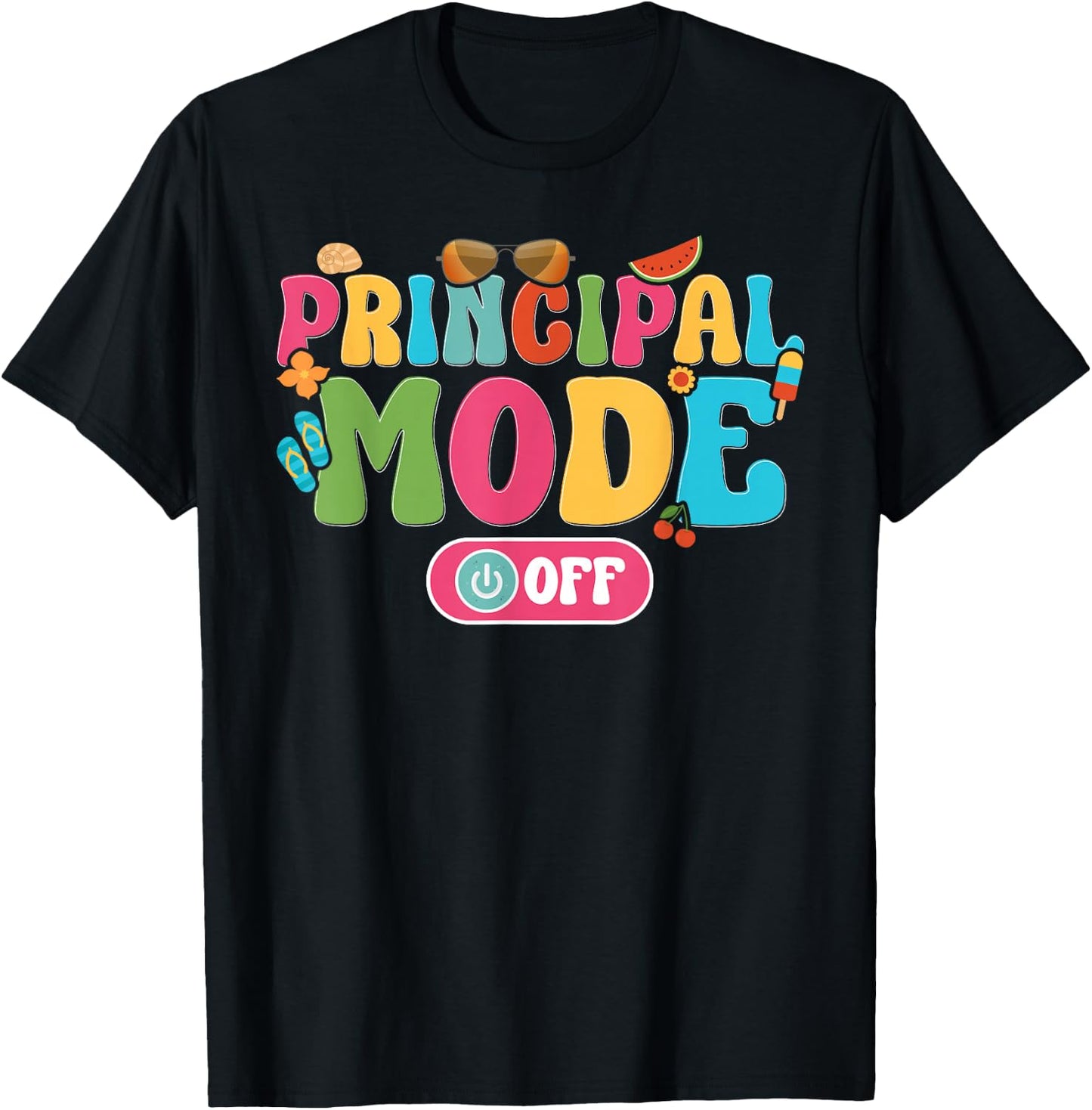 Principal Last Day of School Principal Groovy Summer Break T-Shirt - T-Shirt | Black
