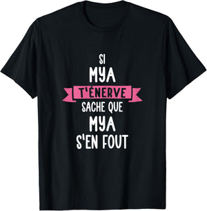 Cadeau Femme Humour Prénom Personnalisé Mya T-Shirt - T-Shirt | Black