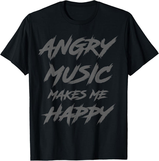 Metal Head Angry Music Funny Heavy Metal Fan Metalhead T-Shirt - T-Shirt | Black