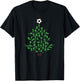 Soccer Player Christmas Tree Xmas T-Shirt - T-Shirt | Black