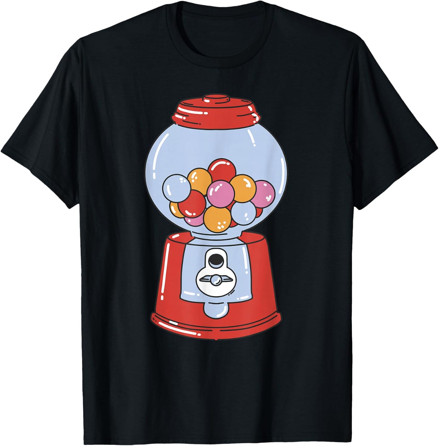 Bubble Gum Machine Chewing Gum Graphic Women Children , black T-Shirt - T-Shirt | Black