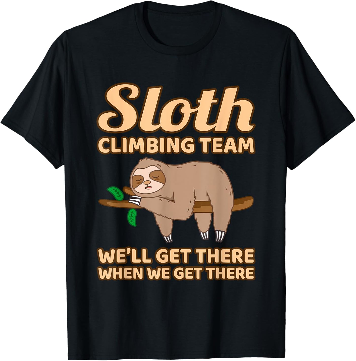 Sloth Climbing Team T-Shirt - T-Shirt | Black