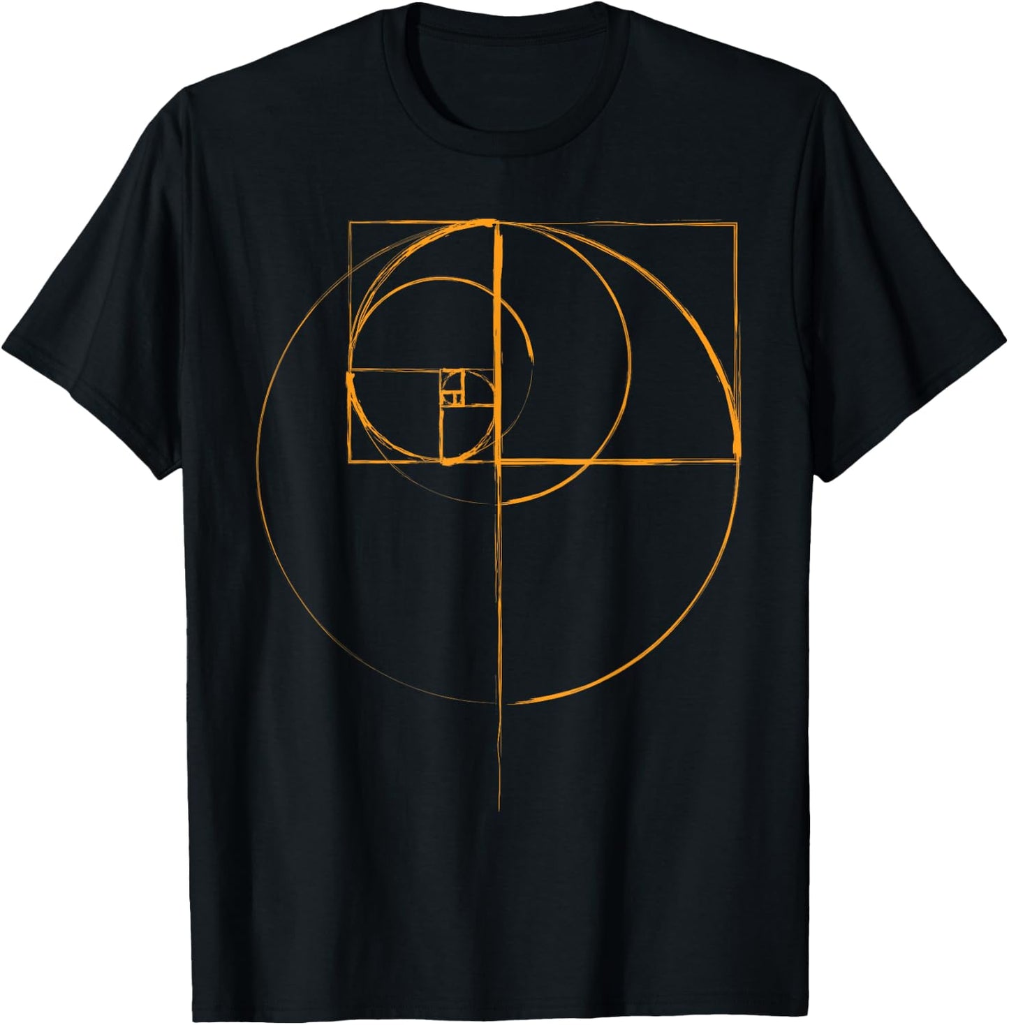 Fibonacci Golden Ratio Circle T Shirt T-Shirt - T-Shirt | Black