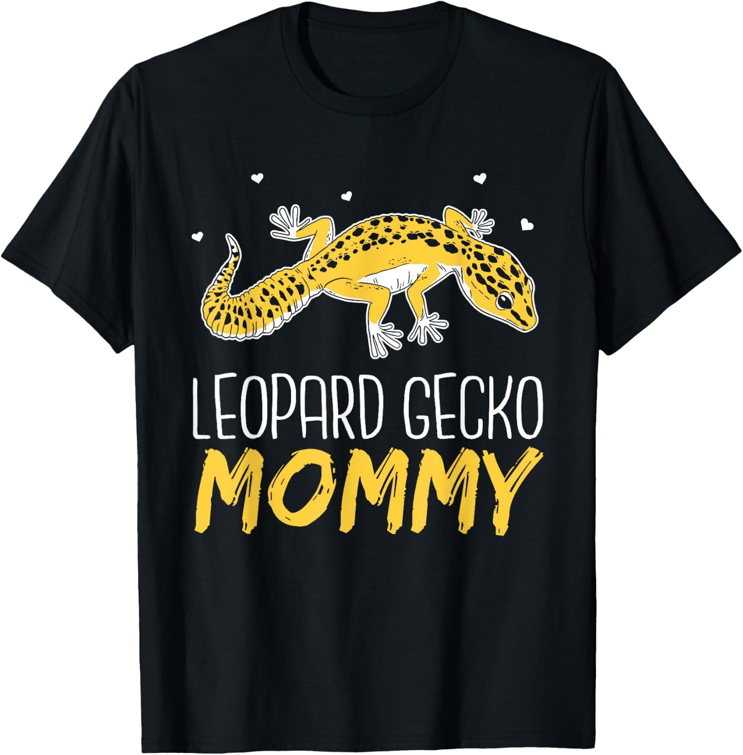 Leopard Gecko Mommy Lizards Lizard Reptile Leopard Gecko Mom T-Shirt - T-Shirt | Black