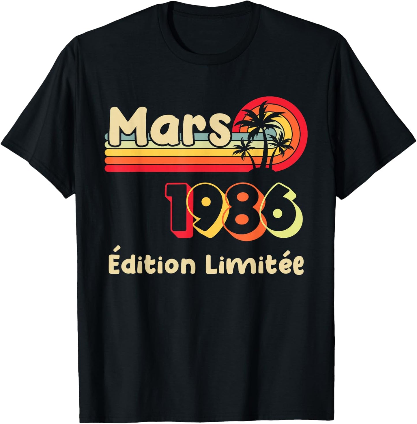 40 years Man 1986 Birthday March 40 years Man 1986 T-Shirt - T-Shirt | Black