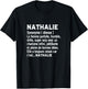Woman Humour Personalized Gift Name Nathalie Definition T-Shirt - T-Shirt | Black