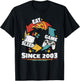 Eat Sleep Game Since 2003 Anniversaire Vintage Retro Gamer T-Shirt - T-Shirt | Black
