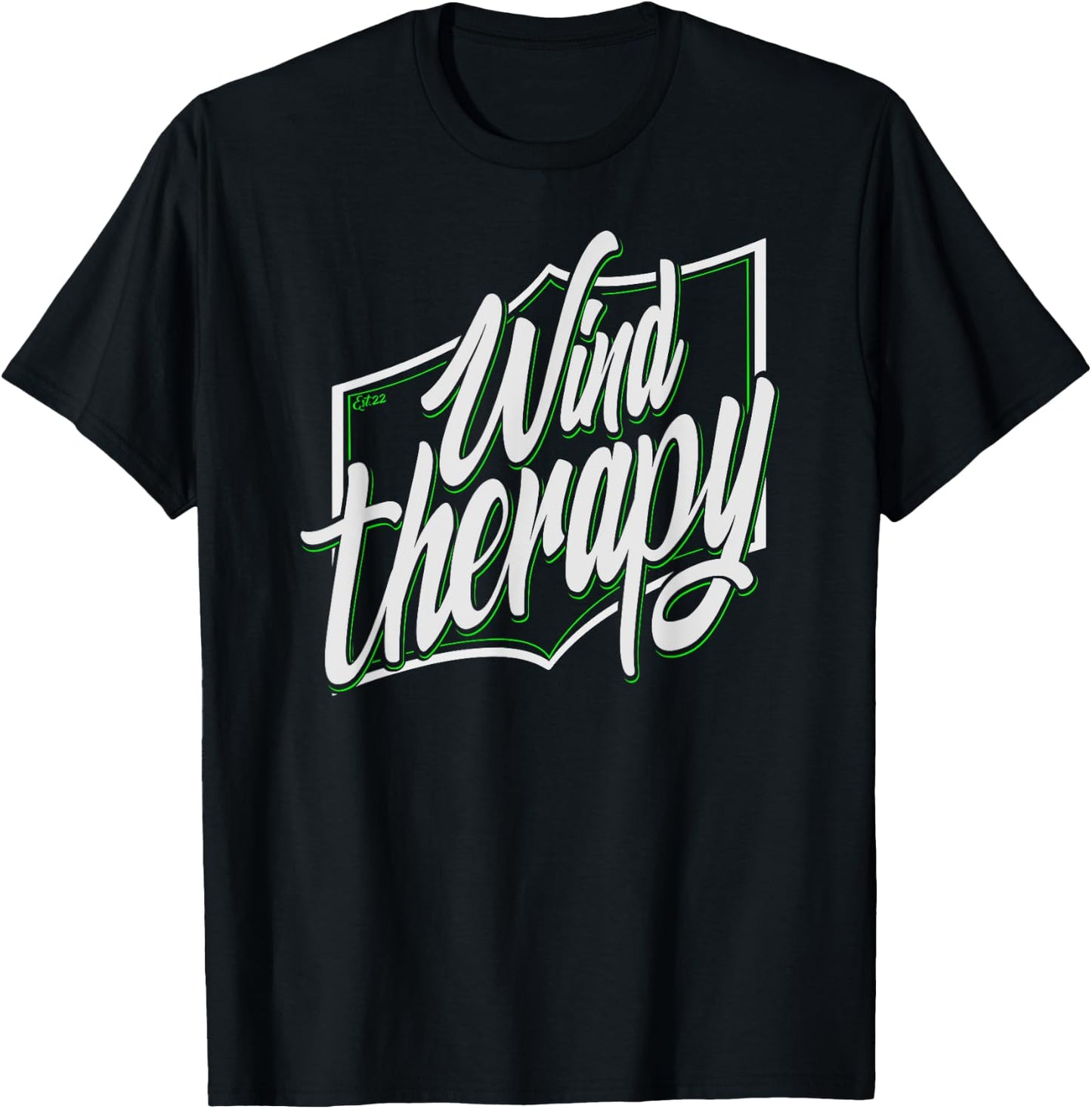 Wind therapy logo green T-Shirt - T-Shirt | Black