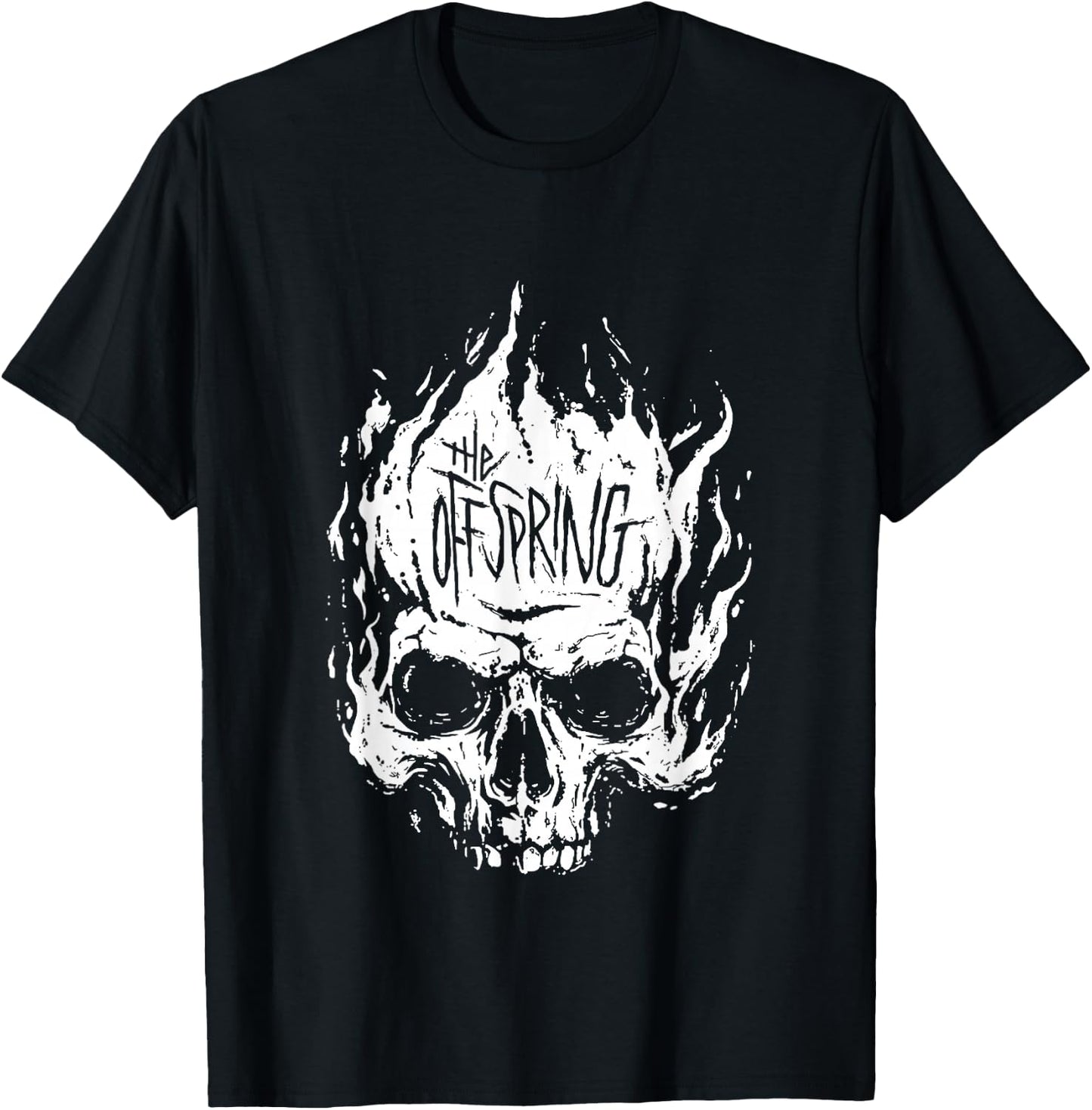 The Offspring Official White Skull Logo , Black T-Shirt - T-Shirt | Black