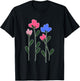 Flower Bouquet Floral Pattern T-Shirt - T-Shirt | Black