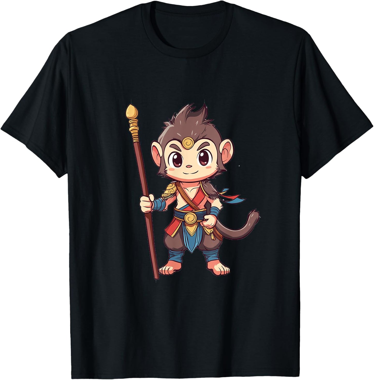 Sun Wukong Monkey King | Cute T-Shirt - T-Shirt | Black