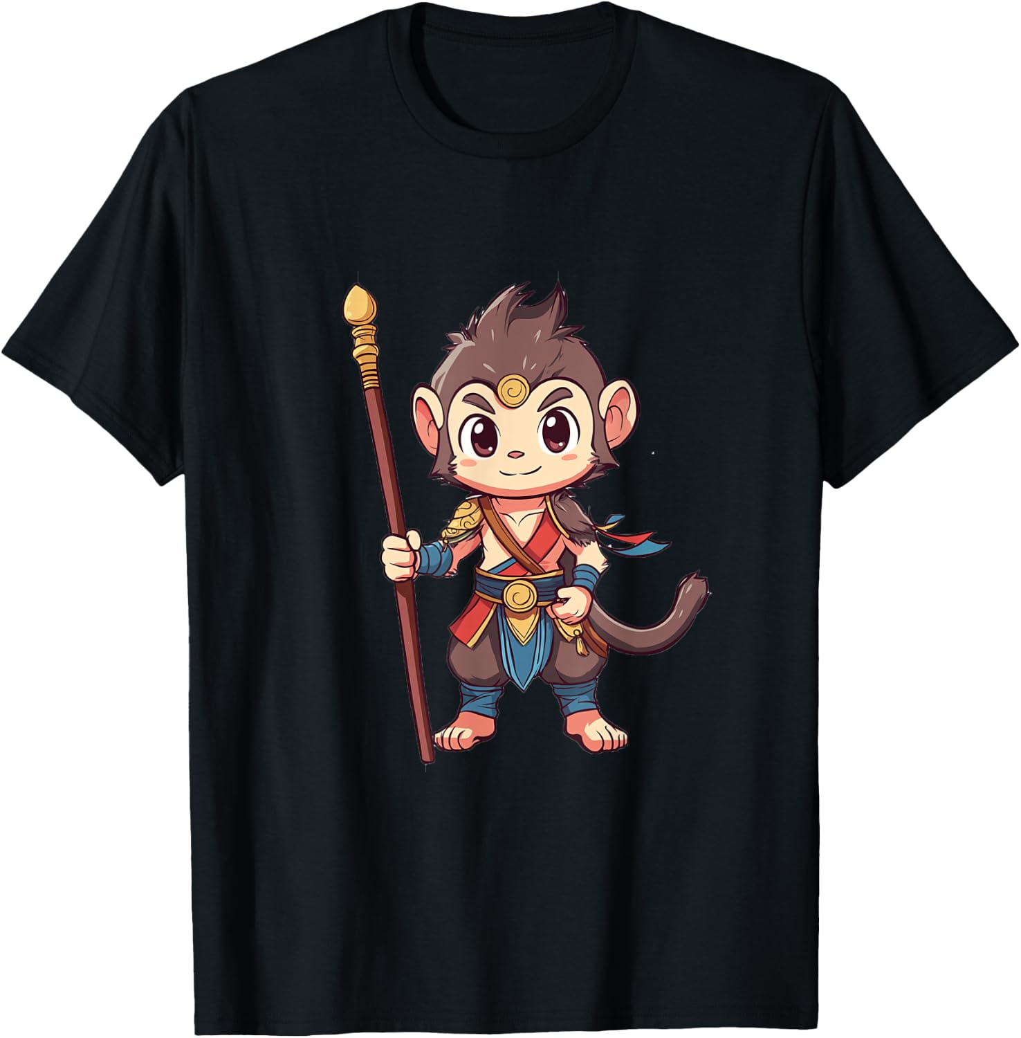 Sun Wukong Monkey King | Cute T-Shirt - T-Shirt | Black
