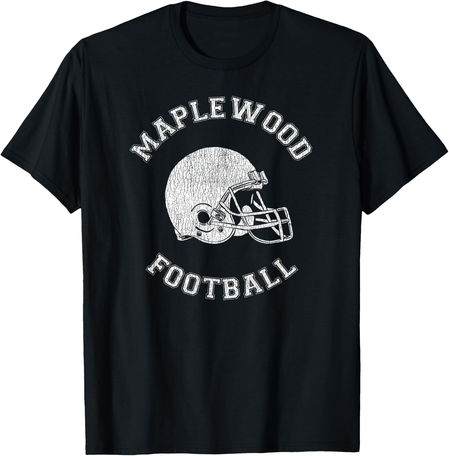 Maplewood Football Distressed 1980's Retro P.E.Dept Style T-Shirt - T-Shirt | Black