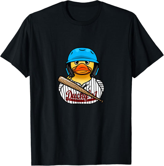 Baseball Rubber Duck Sporty T-Shirt - T-Shirt | Black