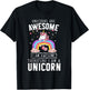 Unicorns Are Awesome I'm Awesome Therefore I'm A Unicorn T-Shirt - T-Shirt | Black