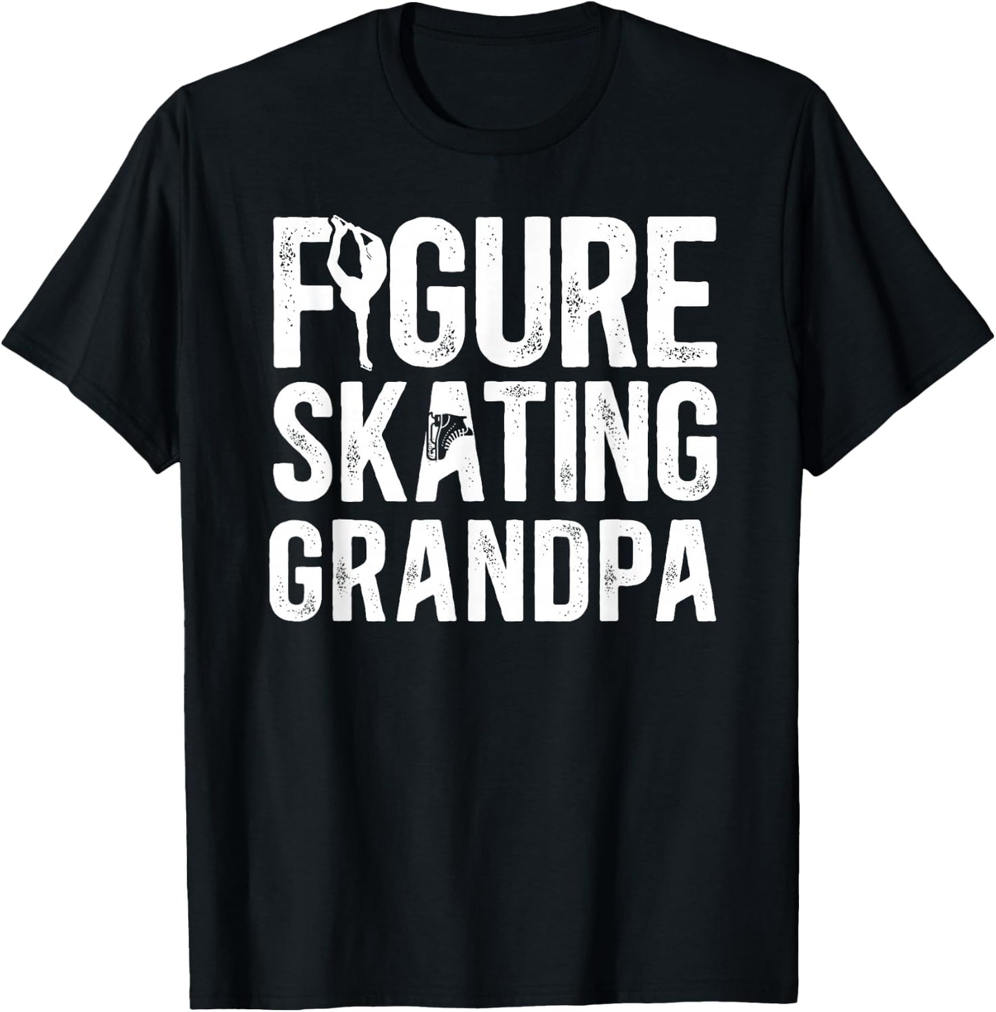 Figure Skating Grandpa Of A Figure Skater Grandfather T-Shirt - T-Shirt | Black
