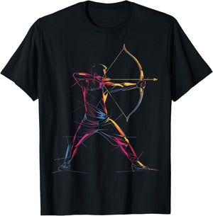 Archery Outfit Arrow and Bow Design Archer , black T-Shirt - T-Shirt | Black