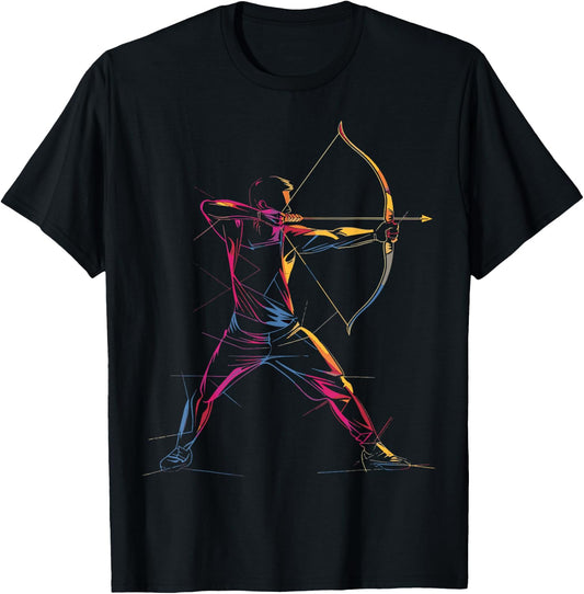 Archery Outfit Arrow and Bow Design Archer , black T-Shirt - T-Shirt | Black