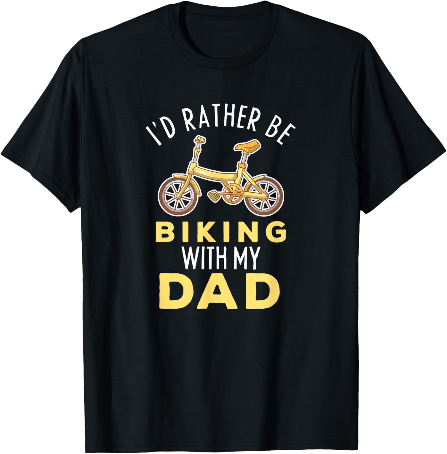 I'd Rather Be Biking With My Dad Biker Kids T-Shirt - T-Shirt | Black
