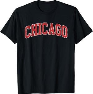 Chicago Vintage Gifts Women Boys Girls Kids T-Shirt - T-Shirt | Black