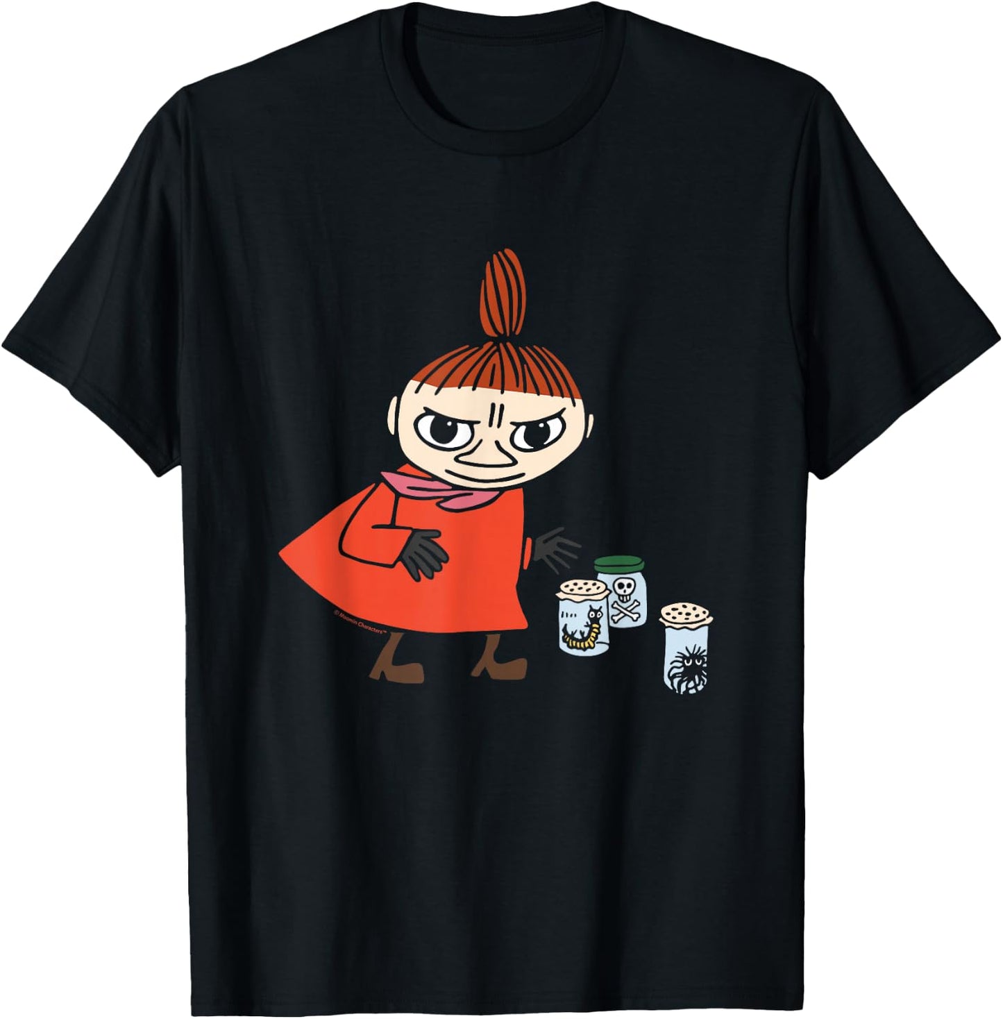 Moomin Little My Playing With Creepy Crawlies Spooky , black T-Shirt - T-Shirt | Black