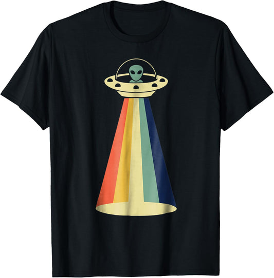 Vintage Alien Funny Vintage Retro Alien T-Shirt - T-Shirt | Black