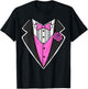Tuxedo Costume Lazy Halloween Pink Boys Tuxedo T-Shirt - T-Shirt | Black